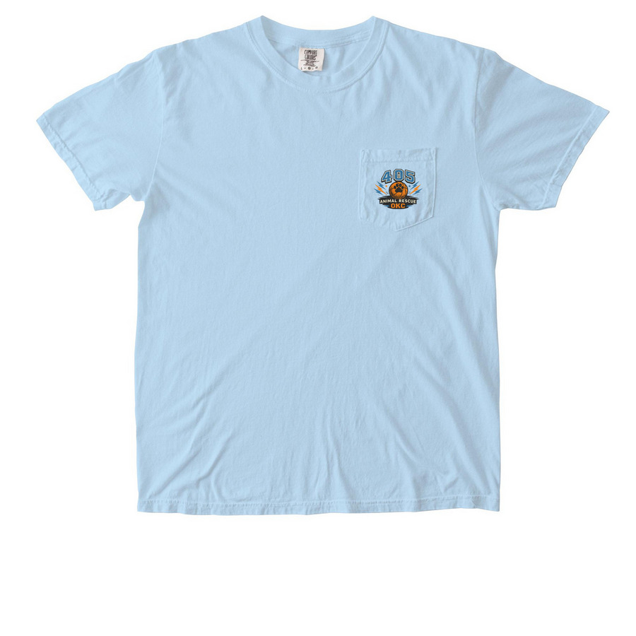 Bark Loud 405AR, a Chambray Comfort Colors Pocket Tee