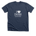 I Love Dogs, a Heather Navy Premium Unisex Tee