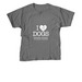 I Love Dogs, a Charcoal Youth Unisex Tee