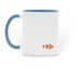 A Fully Stocked Library Mug, a Light Blue Two-Tone Ceramic Mug (back-view)