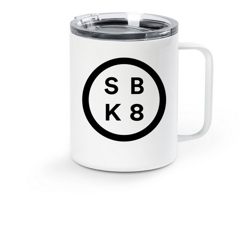 Salmon Bay Travel Mug, a White Stainless Steel Travel Mug