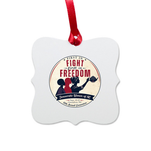 Convention Holiday Ornament, a White Aluminum Square Ornament