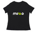 Logo, a Black Women's Relaxed V-Neck Tee