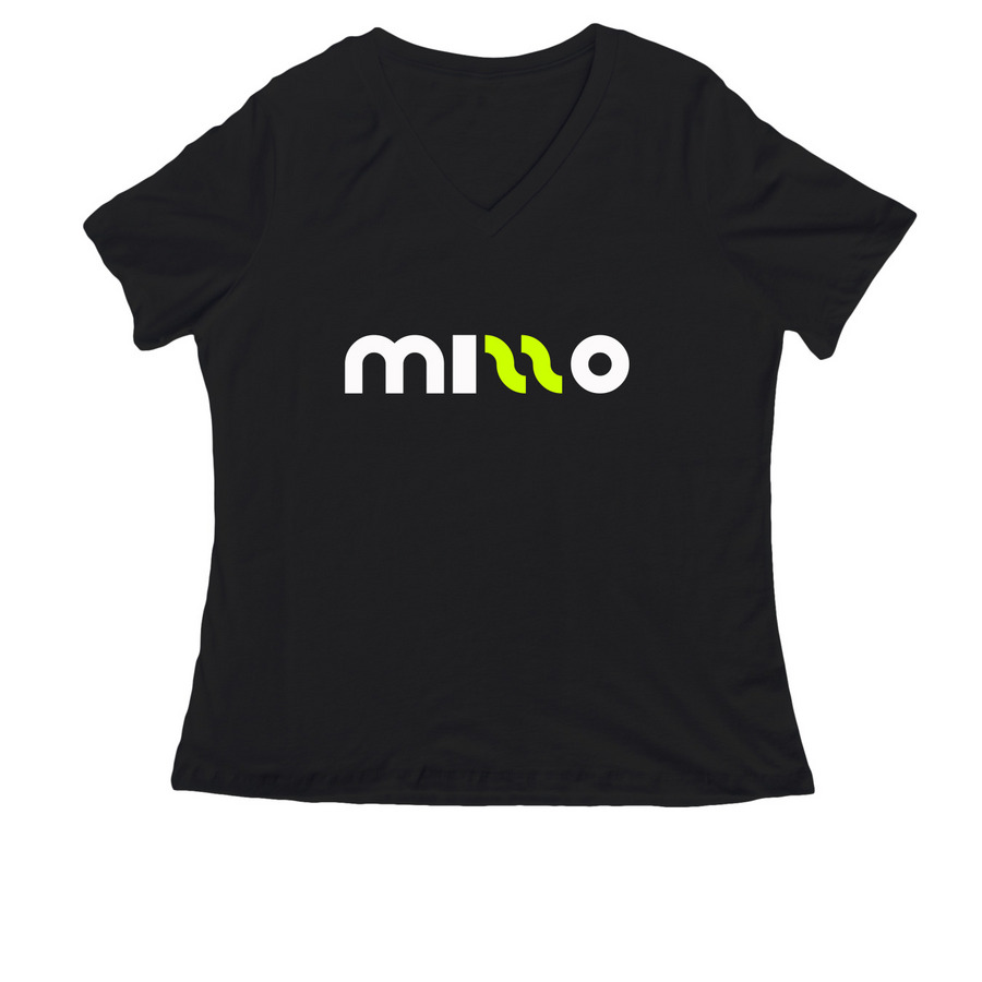 Logo, a Black Women's Relaxed V-Neck Tee