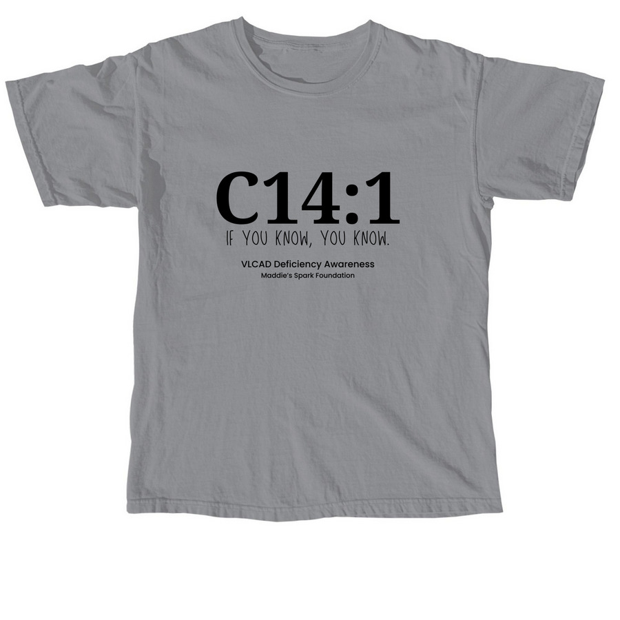 C14:1 | Maddie's Spark VLCAD Gear, a Granite Comfort Colors Unisex Tee