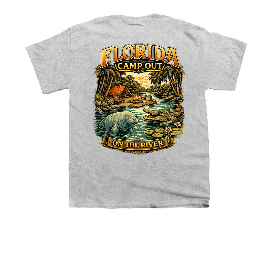 Florida church camp shirts&nbsp;, a Sport Grey Youth Unisex Tee (back-view)