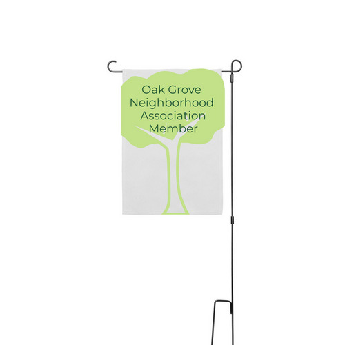 OGNA flag, a White 12" x 18" Yard Flag with Stake