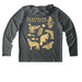 BeaverCON 2026 Staff Sun Hoodie, a Dark Smoke Grey UV Performance Long Sleeve Hoodie (back-view)