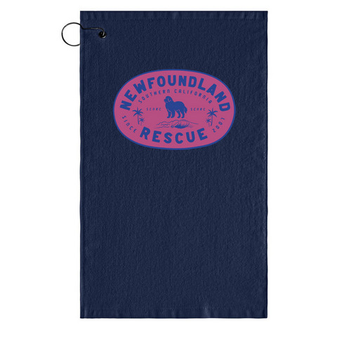 Newfie Drool Towel, a Navy Golf Towel