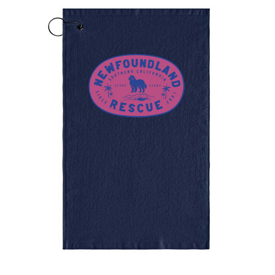 Newfie Drool Towel, a Navy Golf Towel