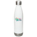 Water Bottle - Multicolored Logo, a White Stainless Steel Water Bottle