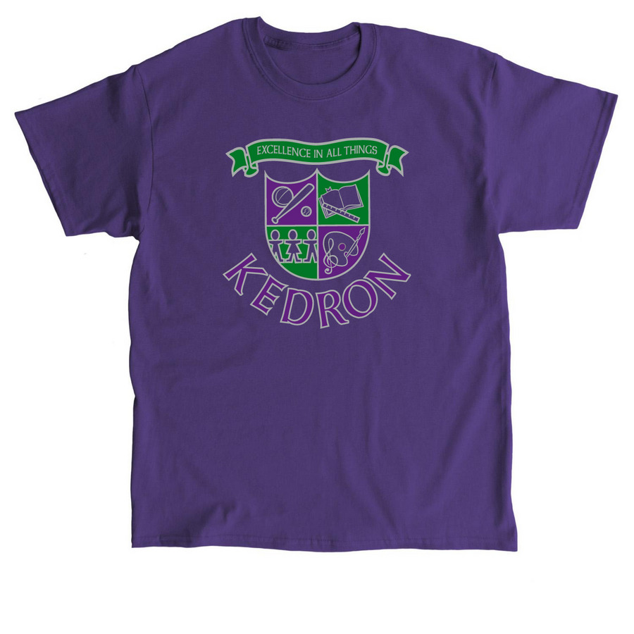 Kedron Crest Spirit Wear, a Purple Classic Unisex Tee