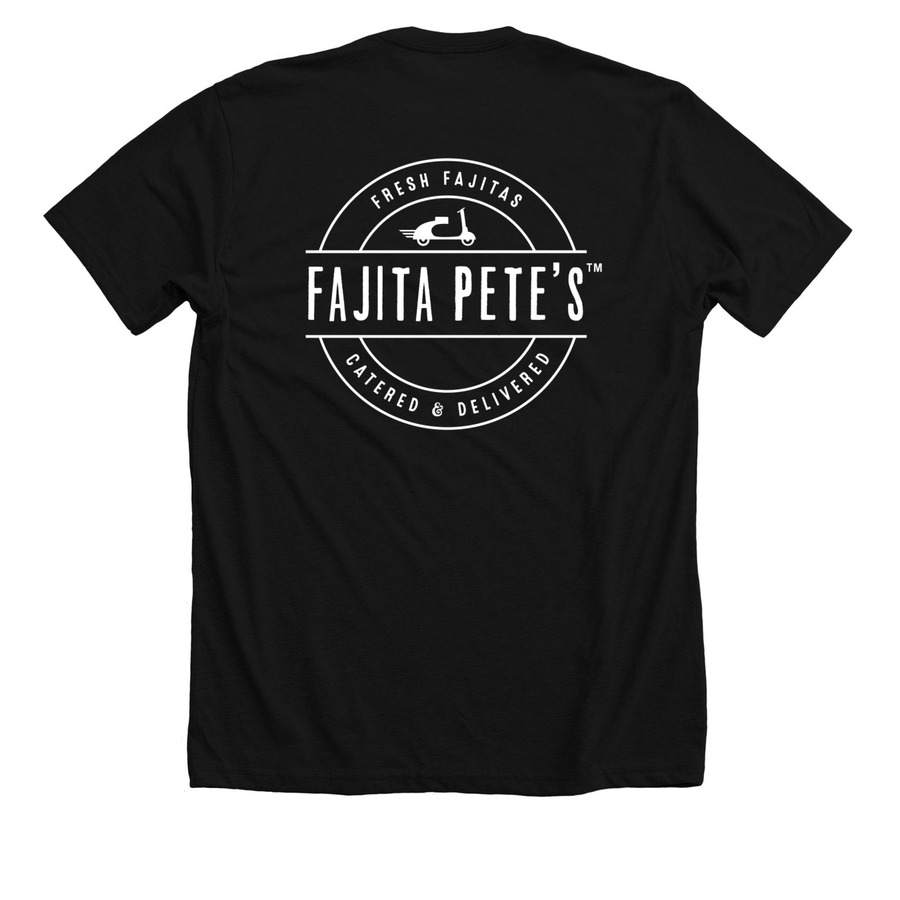 Fajita Flag, a Solid Black Blend Premium Unisex Tee (back-view)
