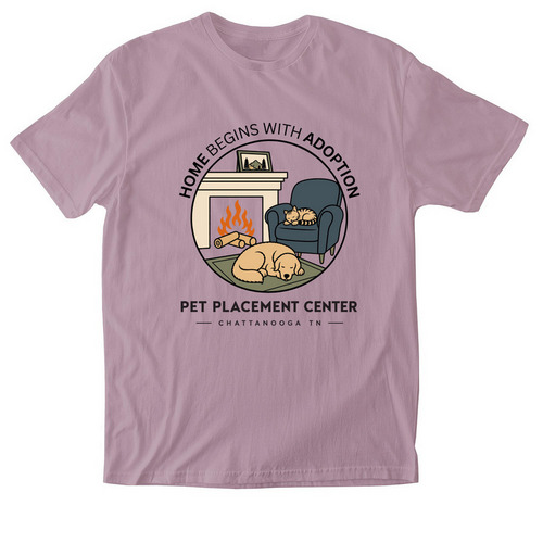 Home Begins With Adoption, a Paragon Softstyle Cotton Tee