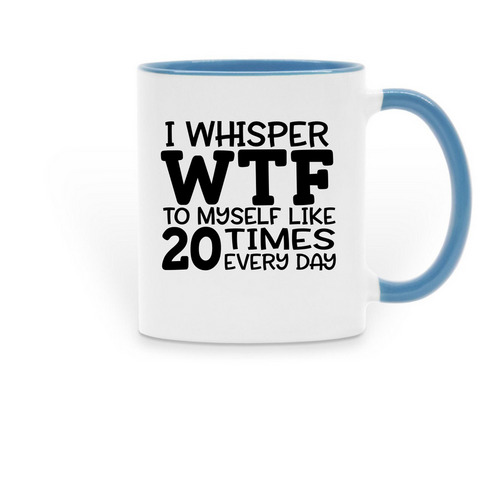 The Soundtrack of Adulthood, a Light Blue Two-Tone Ceramic Mug