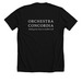 White Logo Apparel, a Solid Black Blend Premium Unisex Tee (back-view)