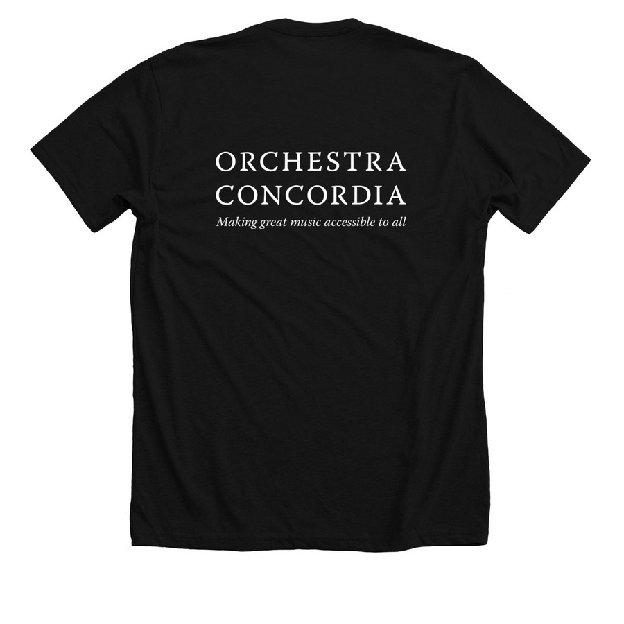 White Logo Apparel, a Solid Black Blend Premium Unisex Tee (back-view)