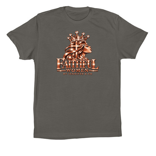 Women of Faith, a Asphalt Premium Cotton Tee