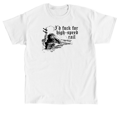 HIGH SPEED RAIL (black ver), a White Classic Unisex Tee