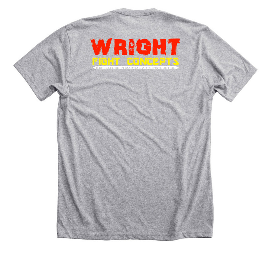 Everyone is Welcome, a Athletic Heather Premium Unisex Tee (back-view)