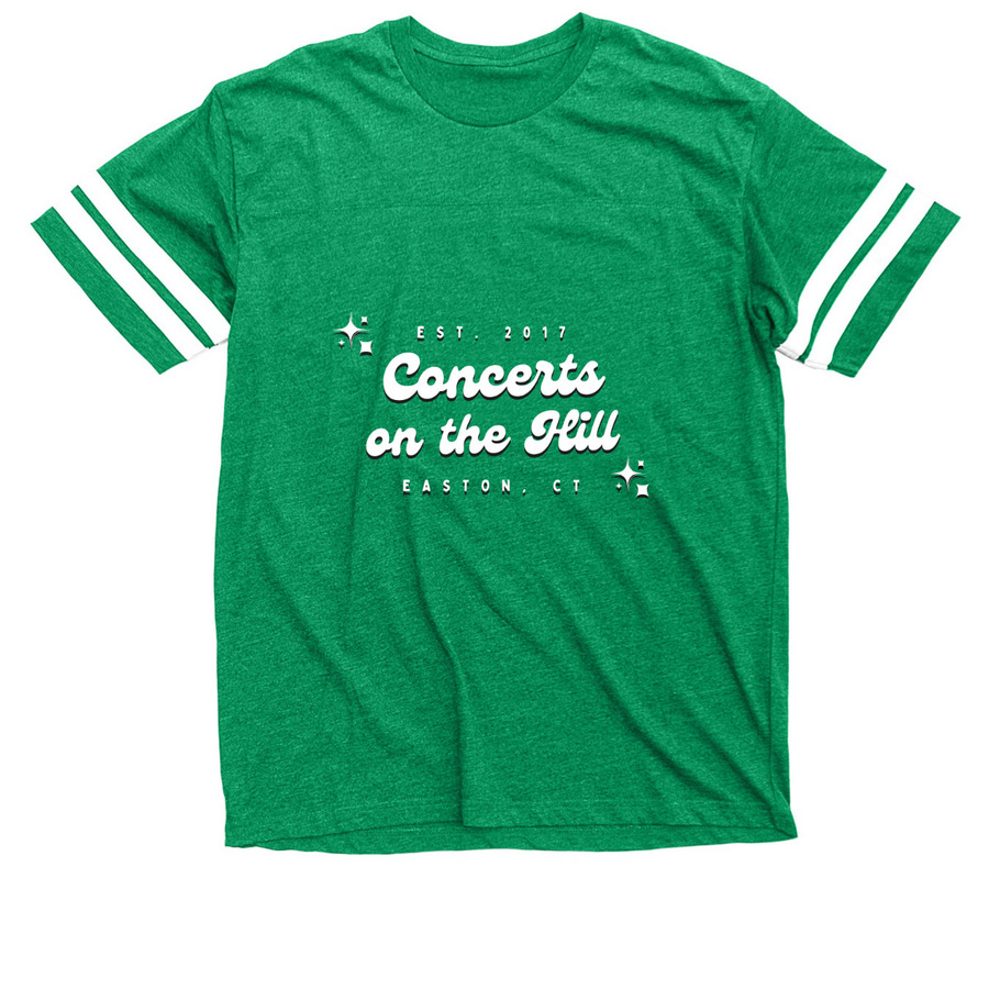 Men's/Unisex Football Jersey Tee, a Vintage Green / White Football Jersey Tee