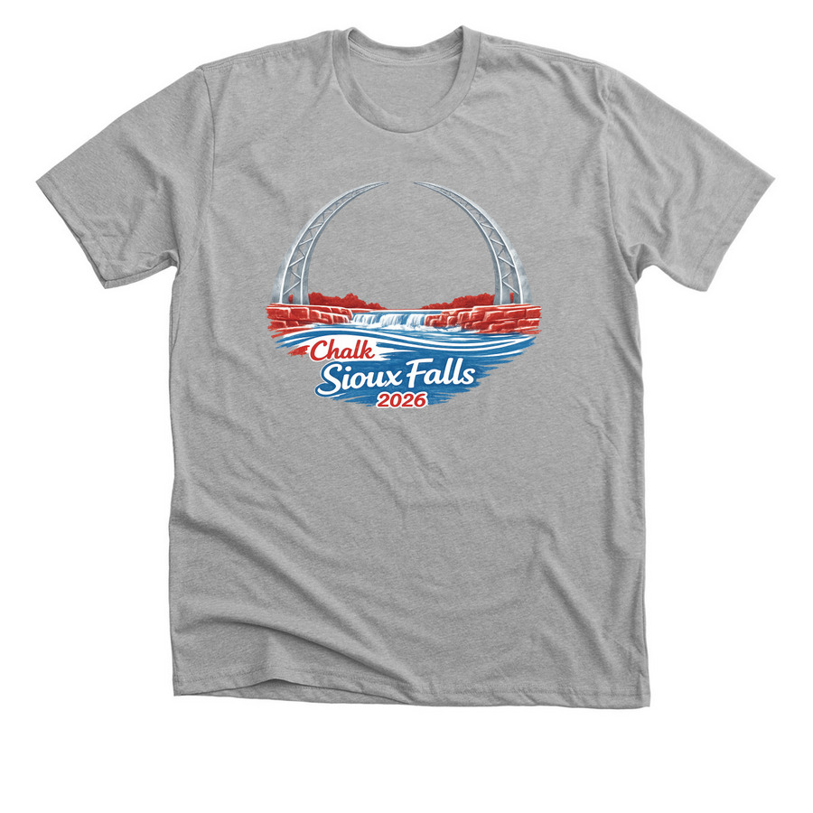 Chalk Sioux Falls 2026, a Athletic Heather Premium Unisex Tee
