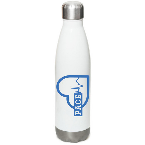 PACE Water bottle, a White Stainless Steel Water Bottle