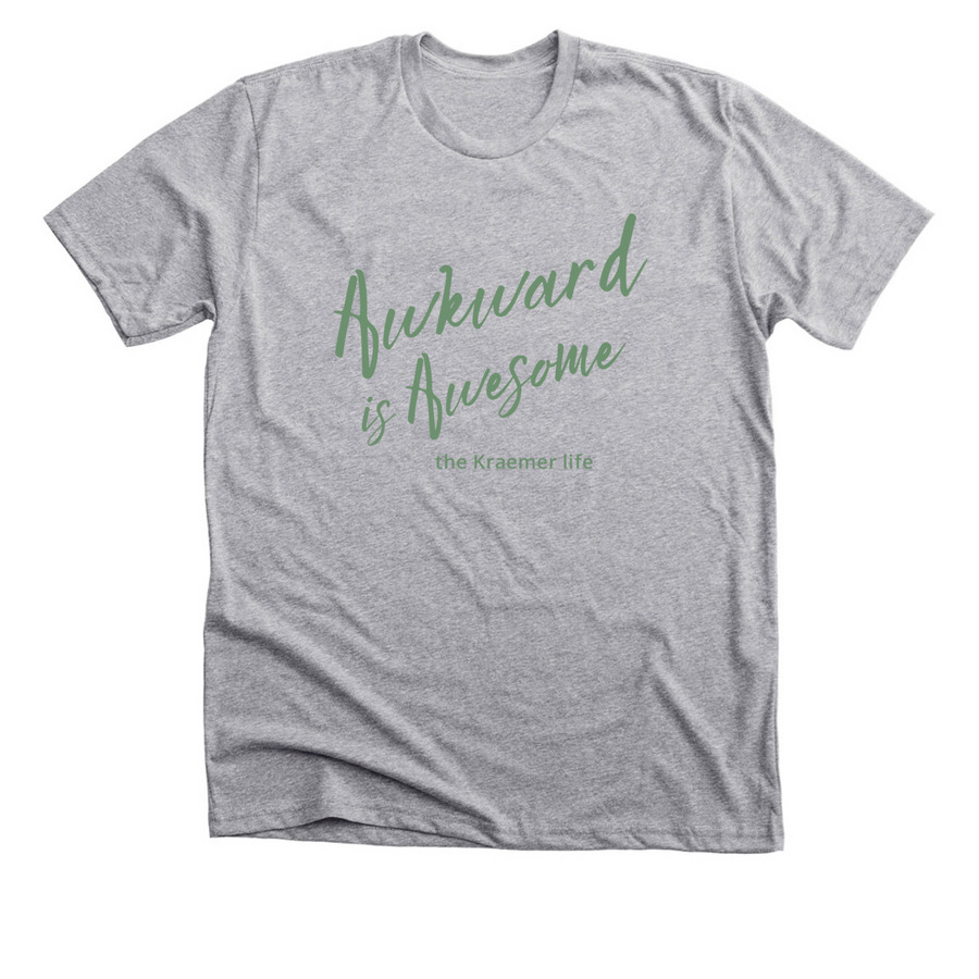 Awkward is Awesome, a Athletic Heather Premium Unisex Tee