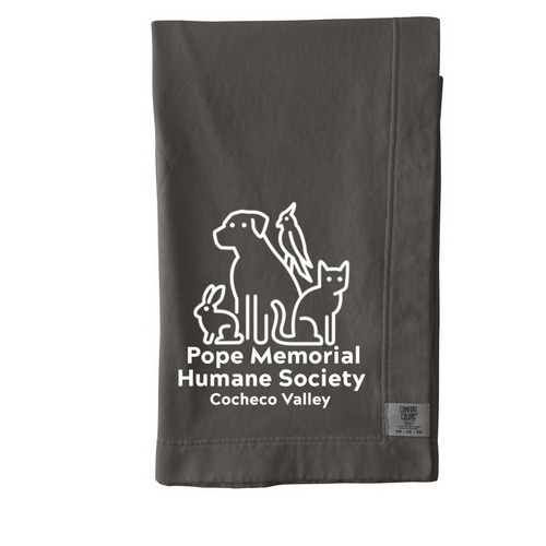 PMHS-CV Logo Blanket, a Pepper Comfort Colors Blanket