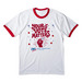 Your Vote Matters - LWVCSRA, a White/ Red Cotton Ringer Tee