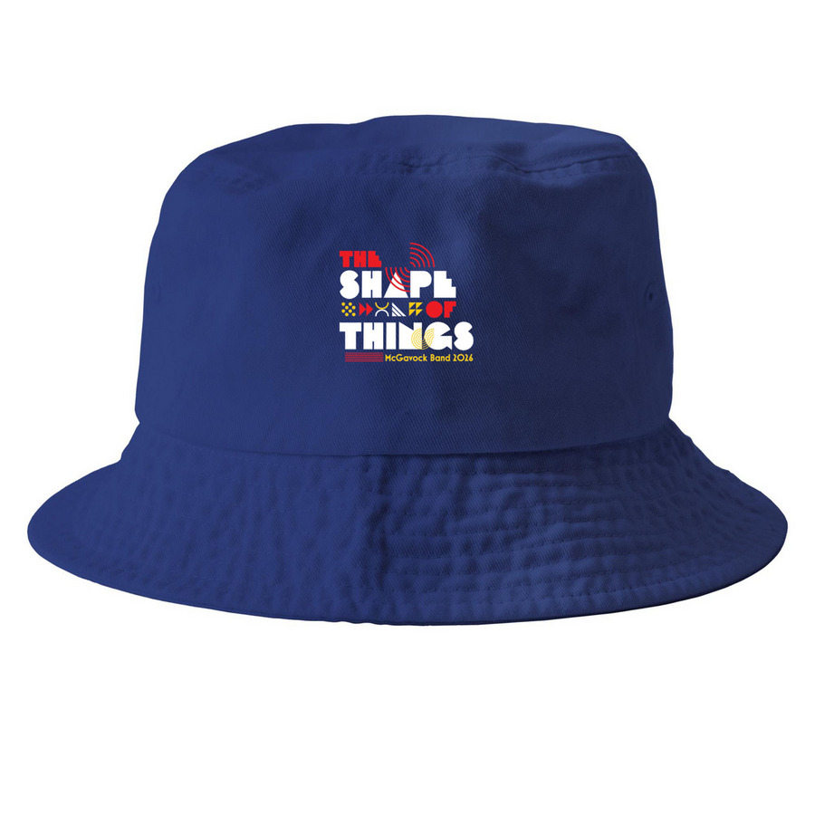 McGavock Marching Band 2026 Theme, a Royal Blue Printed Bucket Hat