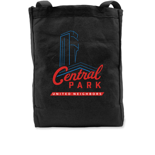 Central Park United Neighbors Tote Bags, a Black Recycled Cotton Tote Bag