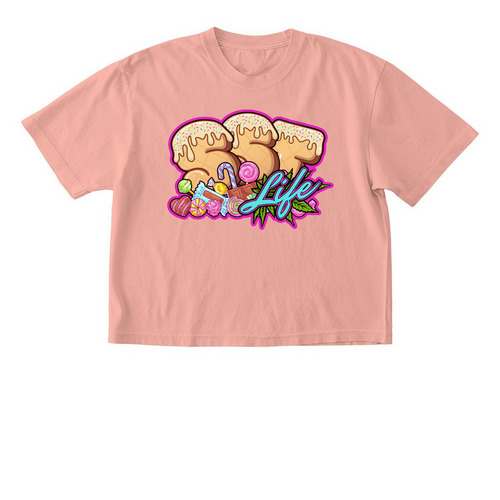 SSTLife - Eddie Baby Vibes - Cropped Tops, a Peachy Comfort Colors Boxy Tee