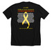 Wear Gold. Support Our Warriors., a Solid Black Blend Premium Unisex Tee (back-view)