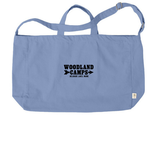 Woodland Camps Black Lettering Tote Bags, a Elemental Blue Reclaimist G2G Tote Bag