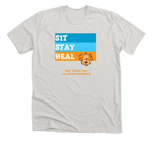 Roxy? "Sit Stay Heal" Design 2&nbsp;, a Heather Cement Premium Unisex Tee