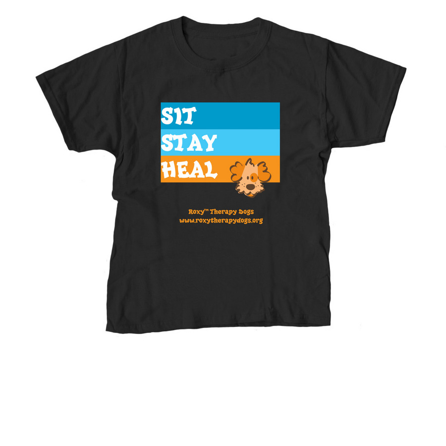 Roxy? "Sit Stay Heal" Design 2&nbsp;, a Black Youth Unisex Tee