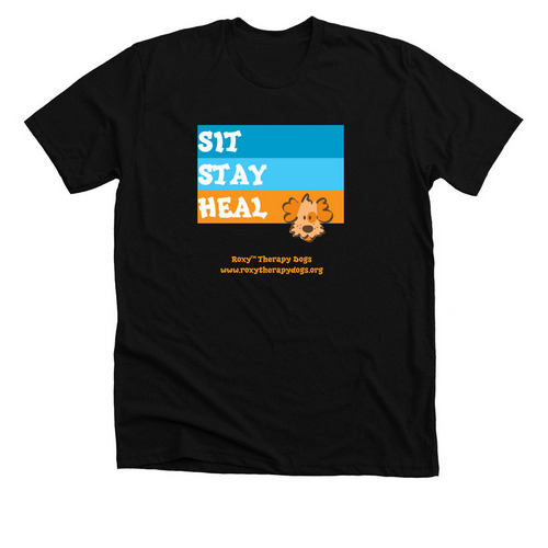 Roxy? "Sit Stay Heal" Design 2&nbsp;, a Solid Black Blend Premium Unisex Tee