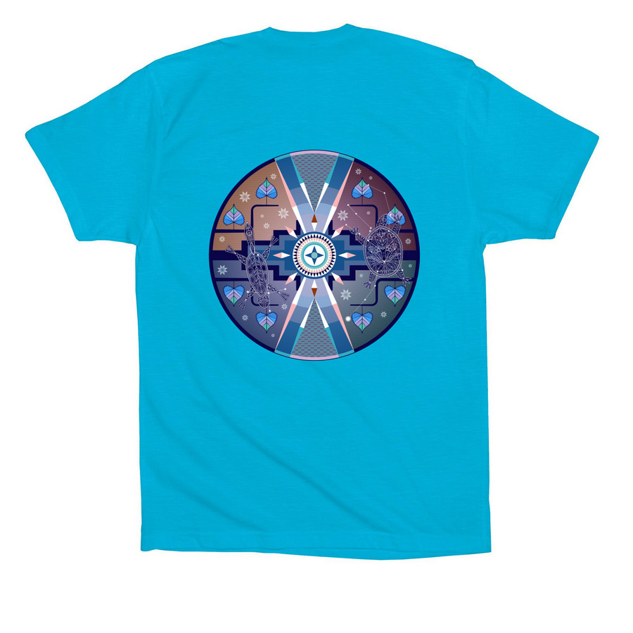 Marlena Myles Star Gifts Collection, a Turquoise Premium Cotton Tee (back-view)