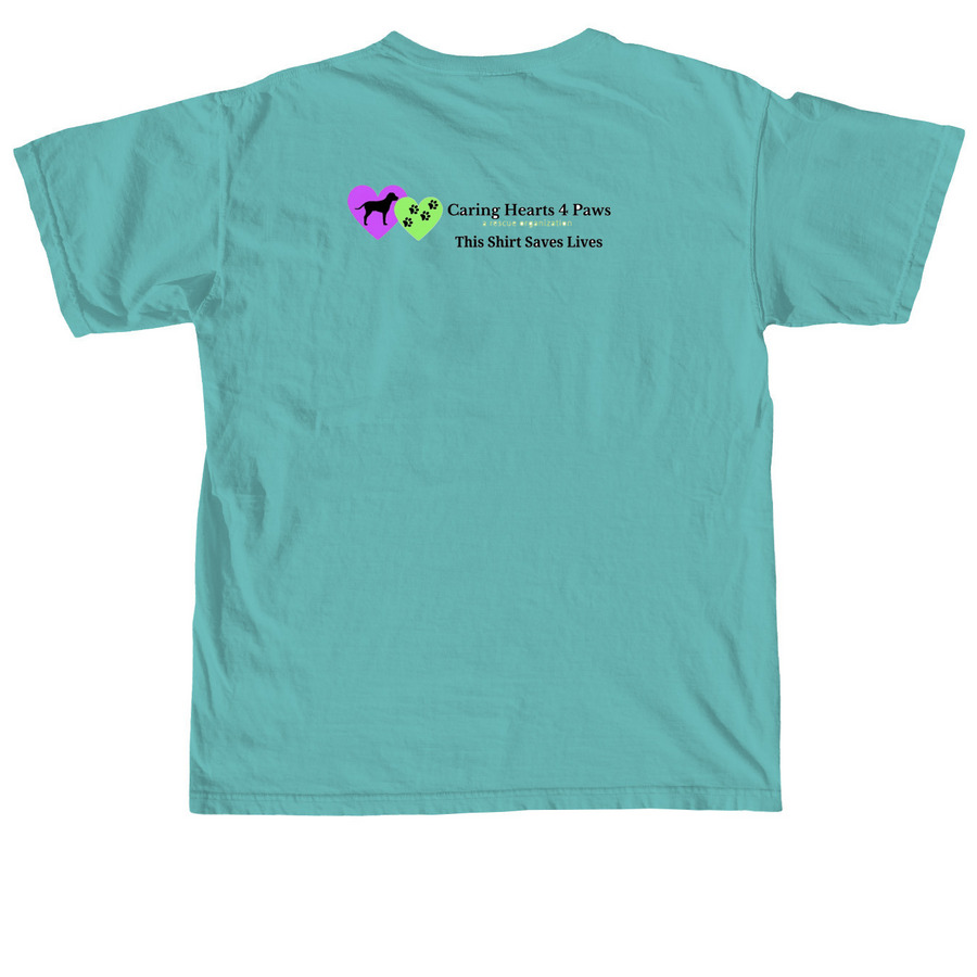 Adopt a Pit Bull!, a Seafoam Comfort Colors Unisex Tee (back-view)