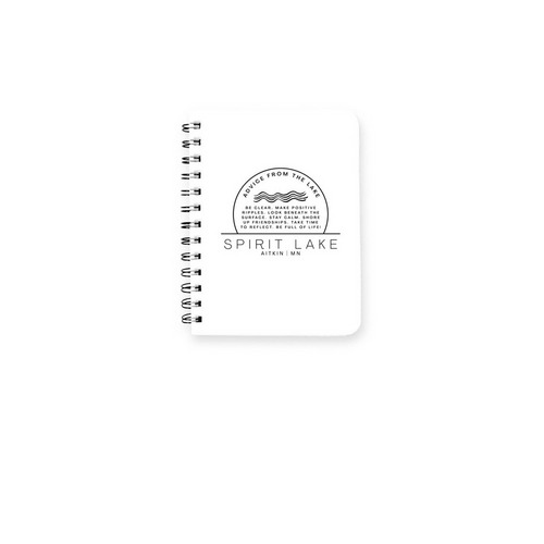 "Lake Advice" Notebook, a White Spiral Notebook