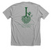 Rooted, a Athletic Heather Premium Unisex Tee (back-view)