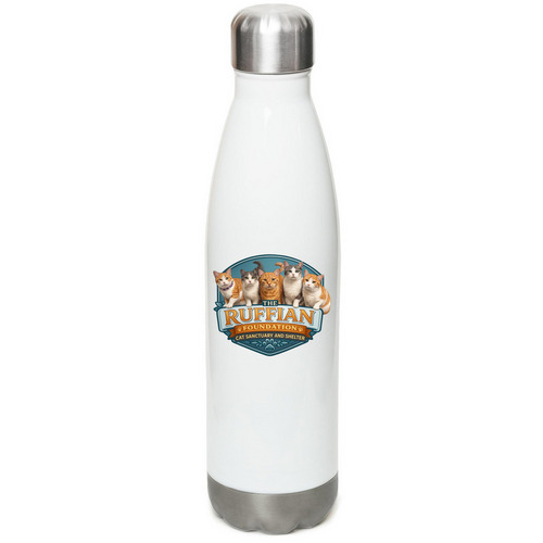 Hydrate with Purpose ?, a White Stainless Steel Water Bottle