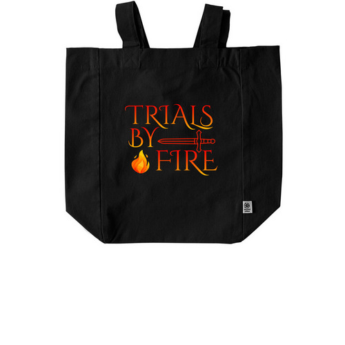 Trials by Fire Tote Bags, a Black Recycled Cotton Tote Bag