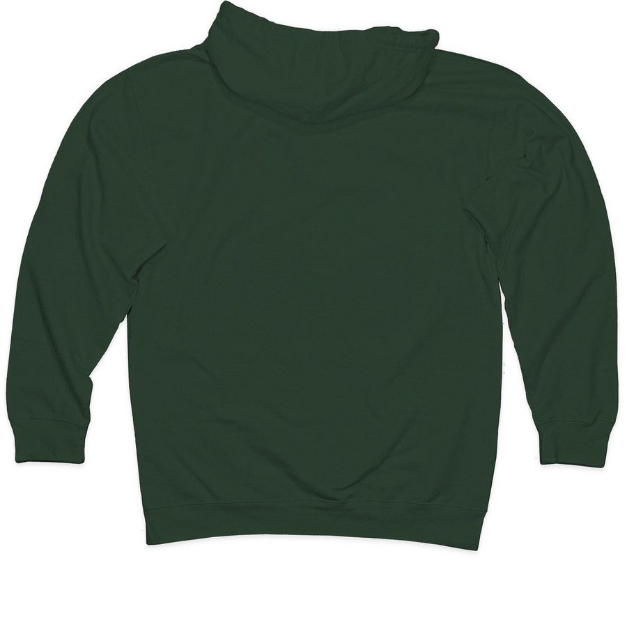 Dad's Gear in Monochrome, a Alpine Green Midweight Pullover Hoodie (back-view)