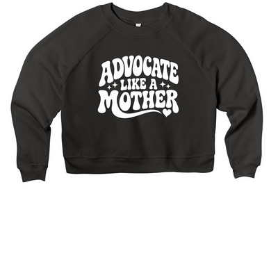 Love Made Me an Advocate, a Black Women's Premium Cropped Raglan Sweatshirt