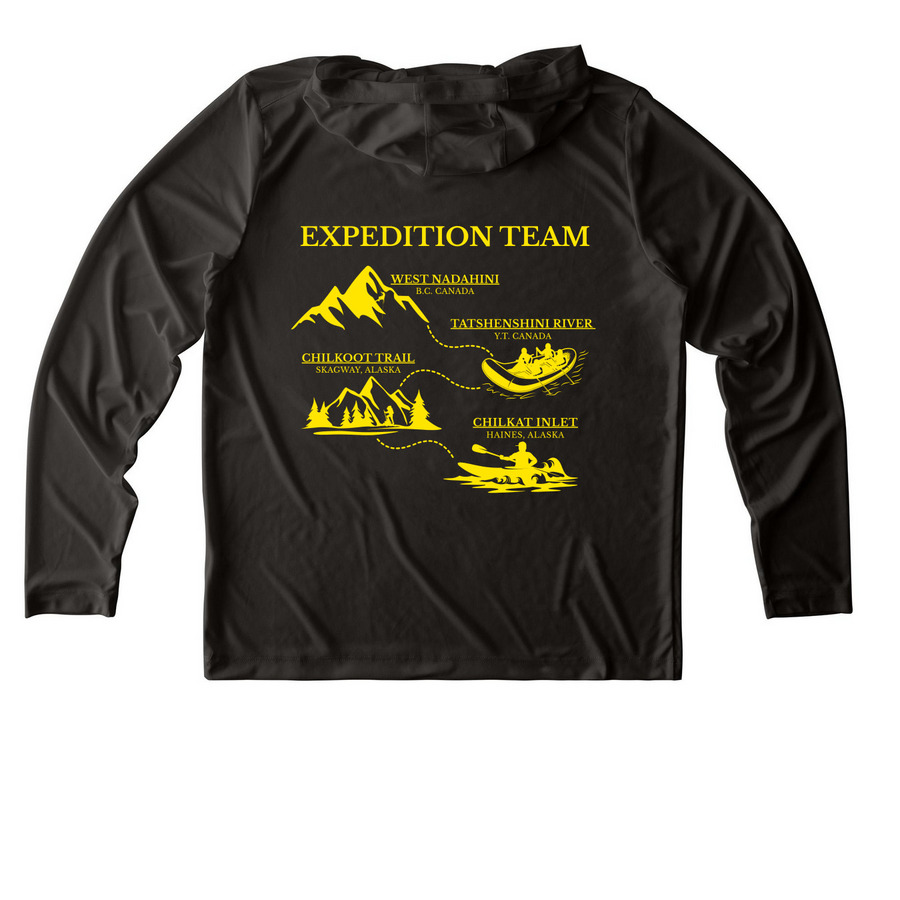 Expedition Guide Kit&nbsp;, a Black UV Performance Long Sleeve Hoodie (back-view)