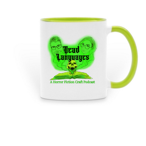 Dead Languages - The Well of Writing, a Green Two-Tone Ceramic Mug