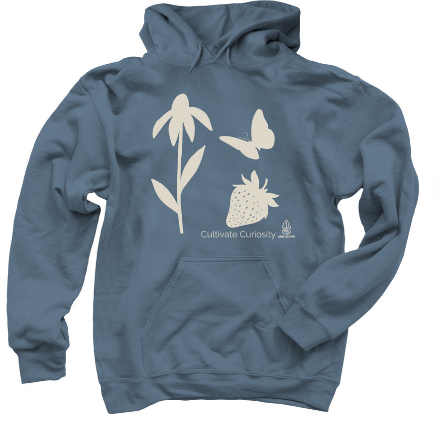 Land to Learn, a Indigo Pullover Hoodie