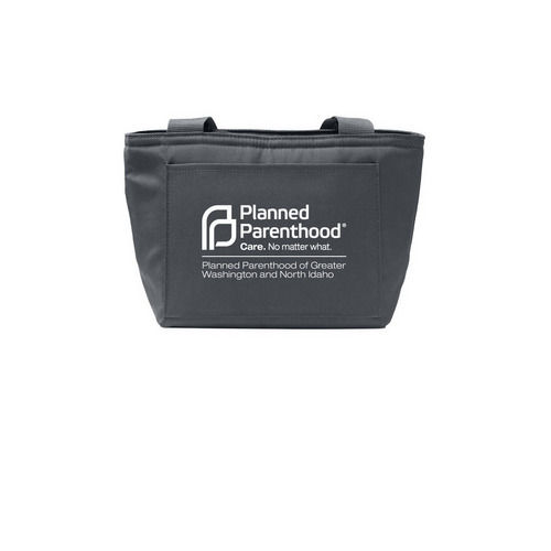 Planned Parenthood Lunch Tote, a Grey Steel Insulated Lunch Tote